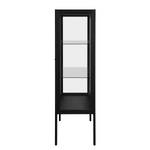 Highboard Aregno Glas / Metall - Schwarz - Breite: 100 cm