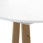 Tavolo da pranzo Bayas II Bianco - Larghezza: 110 cm - Quercia chiara