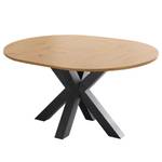 Eettafel Joze I Knoestige eikenhouten look - Breedte: 130 cm