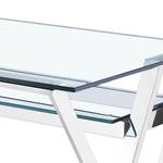 Bureau Genay Verre de sécurité / Acier inoxydable - Verre transparent / Argenté