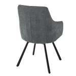 Chaises à accoudoirs Chavelot (lot de 2) Chenille / Acier - Gris