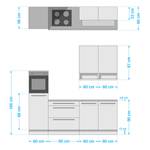 Küchenzeile Malin Hellgrau / Beton Dekor - Ohne Elektrogeräte