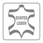 Polsterhocker Iglesia I Echtleder - Echtleder Nadra: Grau - Silber - Buche