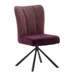 Chaises Arleta II (lot de 2) Microfibre et tissu structuré / Acier - Bordeaux