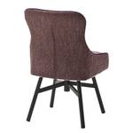 Gestoffeerde stoel Stalewell II (2 stuk) microvezel & structuurstof/staal - Bordeauxrood