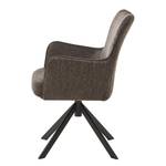 Chaises Stalewell III (lot de 2) Microfibre et tissu structuré / Acier - Cappuccino