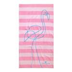 Serviette de plage Flamant rose Coton - Rose foncé