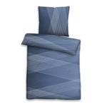 Parure de lit en satin de coton Losanges Satin - Bleu marine - 135 x 200 cm + oreiller 80 x 80 cm