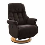 Relaxfauteuil Grunewald II echt leer/kunstleer - Leer Libi: Bruin