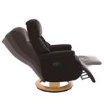 Relaxfauteuil Grunewald II echt leer/kunstleer - Leer Libi: Bruin