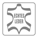 Polsterhocker Iglesia I Echtleder - Echtleder Nadra: Schwarz - Silber - Buche