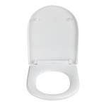 Siège de WC Exclusive Nr. 3 Duroplast / Acier inoxydable - Blanc / Argent