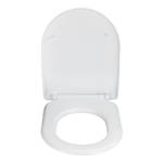 Siège de WC Exclusive Nr. 5 Duroplast / Acier inoxydable - Blanc / Argent