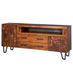 Dressoir Bazac incl. verlichting - massief acaciahout - acaciahout/donkergrijs