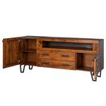 Dressoir Bazac incl. verlichting - massief acaciahout - acaciahout/donkergrijs