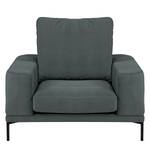 Fauteuil XXL Grossa Velours - Velours Vaia: Gris foncé