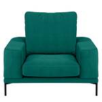 XXL-fauteuil Grossa fluweel - Velours Vaia: Antiek groen
