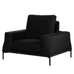 Fauteuil XXL Grossa Velours - Velours Vaia: Noir