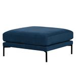 Gestoffeerde hocker Grossa fluweel - Velours Vaia: Donkerblauw