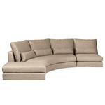 Ecksofa Gurat Webstoff - Webstoff Sada: Beige - Ottomane davorstehend links