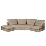 Ecksofa Gurat Webstoff - Webstoff Sada: Beige - Ottomane davorstehend links