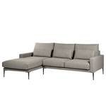 Ecksofa Garlin Webstoff - Webstoff Sogol: Grau - Longchair davorstehend links