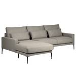 Ecksofa Garlin Webstoff - Webstoff Sogol: Grau - Longchair davorstehend links