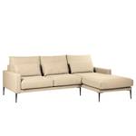 Ecksofa Garlin Webstoff - Webstoff Sogol: Beige - Longchair davorstehend rechts