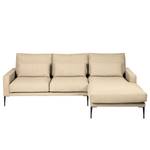 Ecksofa Garlin Webstoff - Webstoff Sogol: Beige - Longchair davorstehend rechts