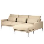 Ecksofa Garlin Webstoff - Webstoff Sogol: Beige - Longchair davorstehend rechts