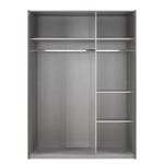 Armoire à portes coulissantes Altona I Blanc alpin / Verre gris - Largeur : 135 cm