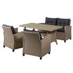 Loungegruppe Laurel I (4-teilig) Polypropylen / Polyester - Beige / Grau