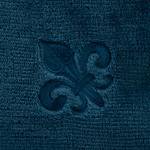 Coussin Fleur-de-Lys Polyester - Bleu pétrole