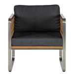Loungegroep Teakline II (3-delig) polyester/massief teakhout - bruin/grijs