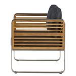 Loungegruppe Teakline II (2-teilig) Polyester / Teak massiv - Braun / Grau