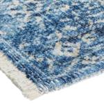 Vloerkleed Tabriz Bela katoen/polyester-chenille - jeansblauw - 160 x 230 cm