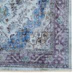 Vloerkleed Keshan Sami katoen/polyester-chenille - Donkerblauw - 120 x 170 cm