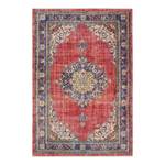 Tapis Tabriz Ladiz Coton / Chenille de polyester - Rouge / Indigo - 120 x 170 cm