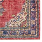 Tapis Tabriz Ladiz Coton / Chenille de polyester - Rouge / Indigo - 120 x 170 cm