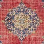 Tapis Tabriz Ladiz Coton / Chenille de polyester - Rouge / Indigo - 120 x 170 cm