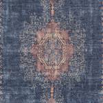Vloerkleed Hamadan Shavari katoen/polyester-chenille - Jeansblauw - 120 x 170 cm