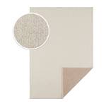 Tapis Duo Coton / Chenille de polyester - Crème / Beige - 80 x 150 cm