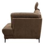 Ecksofa City Chenille - Chenille Jiao: Dunkelbraun - Longchair davorstehend rechts