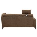 Ecksofa City Chenille - Chenille Jiao: Dunkelbraun - Longchair davorstehend rechts