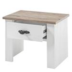 Table de chevet Venelles Blanc - Bois manufacturé - 58 x 45 x 40 cm