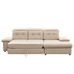 Ecksofa Huriel Strukturstoff - Strukturstoff Huda: Beige - Longchair davorstehend rechts