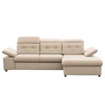 Ecksofa Huriel Strukturstoff - Strukturstoff Huda: Beige - Longchair davorstehend rechts