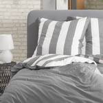 Parure de lit Veneto Coton - Gris - 155 x 220 cm + oreiller 80 x 80 cm