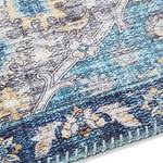 Tapis de couloir Kashmir Ghom Tissu - Bleu