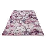 Laagpolig vloerkleed Flower Symphony polypropeen - Crèmekleurig/Oud pink - 160 x 230 cm